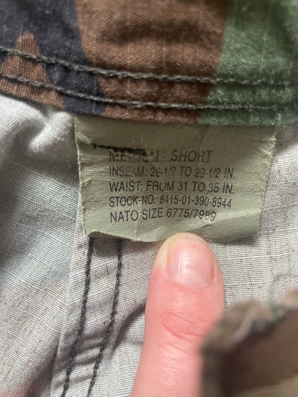Men's or women’s Camo Cargo Pants - Woodland Green Brown - Picture 5 of 9
